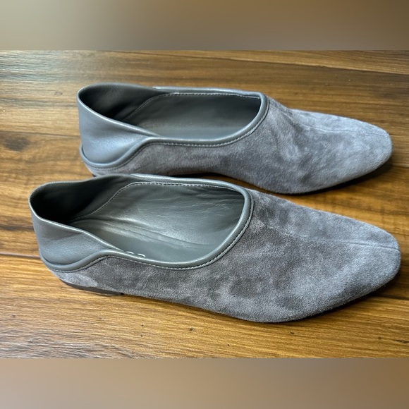 Vince Branine Steel Gray Suede Loafers Flats size 5.5 woman’s - Picture 2 of 5